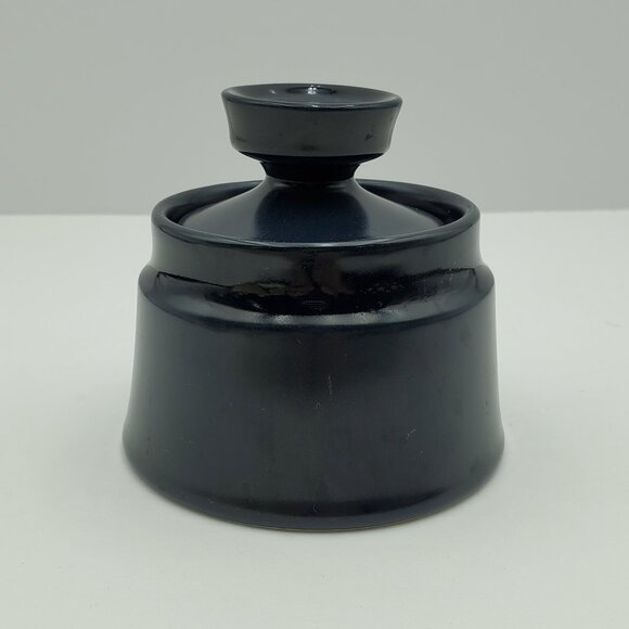 Noritake Primastone Cobalt Navy Blue Creamer Sugar Bowl Spinnaker Creamer Set - Picture 7 of 7